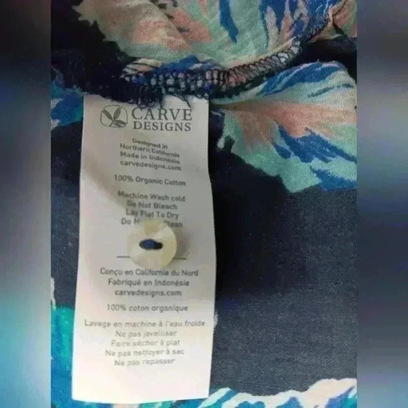 Carve Designs 💯 ORGANIC cotton Long Sleeve V neck  Pull over. Ladies Size L - Picture 6 of 7